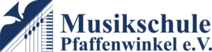 Schriftzug Musikschule Pfaffenwinkel e.V. in dunkelblau